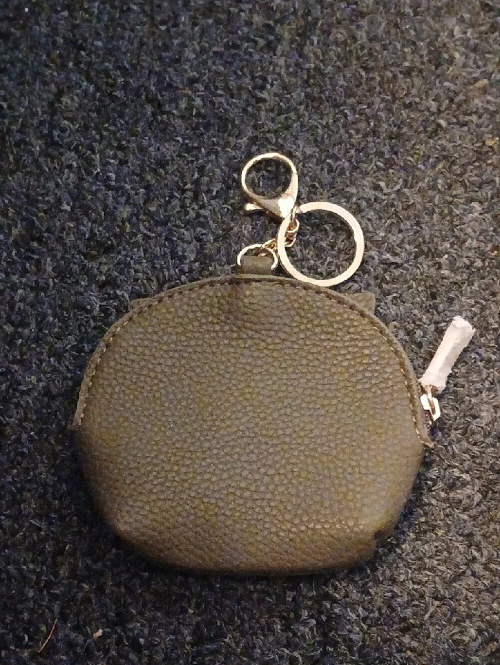 Gold Sequin Owl Key & Card Holder - Brown